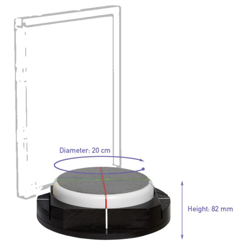 Disco giratorio para radiografías de cascos